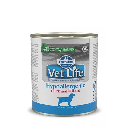 Farmina Vet Life dog Hypoallergenic Duck & Potato konzerva 300g