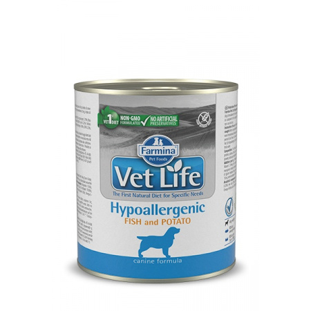 Farmina Vet Life dog Hypoallergenic Fish & Potato konzerva 300g
