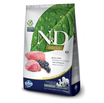 Farmina N&D dog PRIME adult medium&maxi lamb&blueberry  