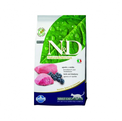 Farmina N&D cat GF PRIME adult lamb&blueberry 