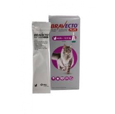 Bravecto Cat Plus L 500 mg / 25 mg spot-on roztok pre veľké mačky (>6,25-12,5 kg) 