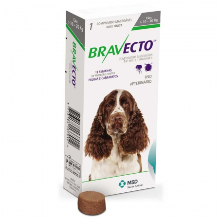 BRAVECTO-žuvacia tableta pre stredne veľké psy (10-20 kg) 