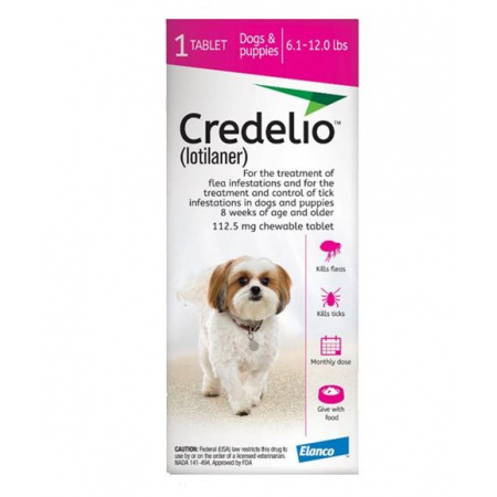 Credelio 112 mg žuvacie tablety pre psy (>2,5–5,5 kg) 3 tbl. 