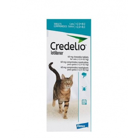 Credelio 48 mg žuvacie tablety pre mačky (>2,0–8,0 kg) 3 tbl. 