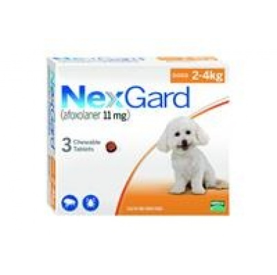 NexGard S ( 2 - 4 kg ) 11 mg žuvacie tablety 3 x 1 tbl. 