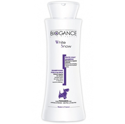BIOGANCE White Snow shampoo 250 ml (Šampón pre svetlé a biele farby srsti)  