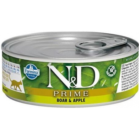 Farmina N&D cat PRIME Boar & Apple konzerva 80 g