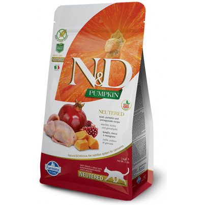 Farmina N&D cat GF PUMPKIN Neutered Quail 1,5 kg