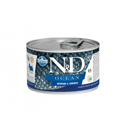 Farmina N&D dog OCEAN Herring & Shrimps konzerva 140 g