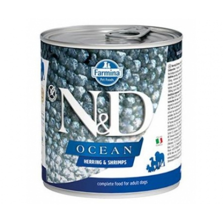 Farmina N&D dog OCEAN Herring & Shripms konzerva 285 g