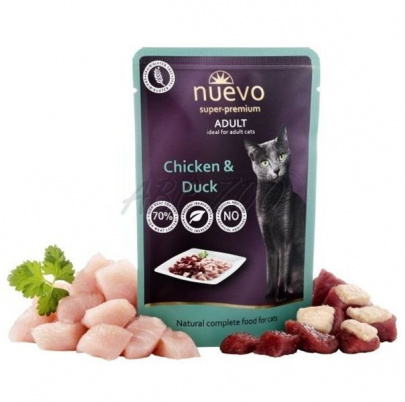NUEVO cat Adult Chicken & Duck 85 g kapsička