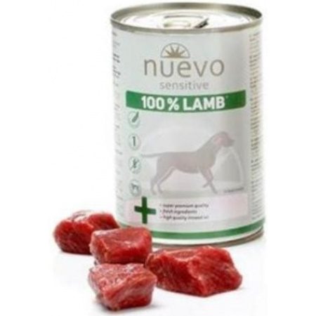 NUEVO dog Sensitive 100% Lamb 400 g konzerva