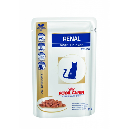 Royal Canin Vet Diet Wet Cat Renal Chicken 12 x 85 g kapsička