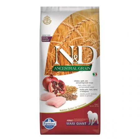 Farmina N&D dog AG adult giant maxi, chicken, spelt, oats & pomegranate 12 kg